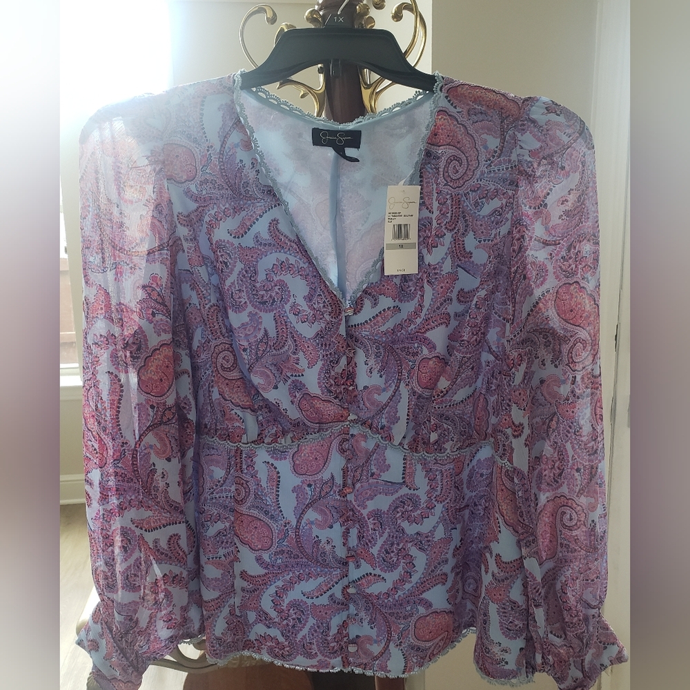 Jessica Simpson Elia Top in Solitary Paisley